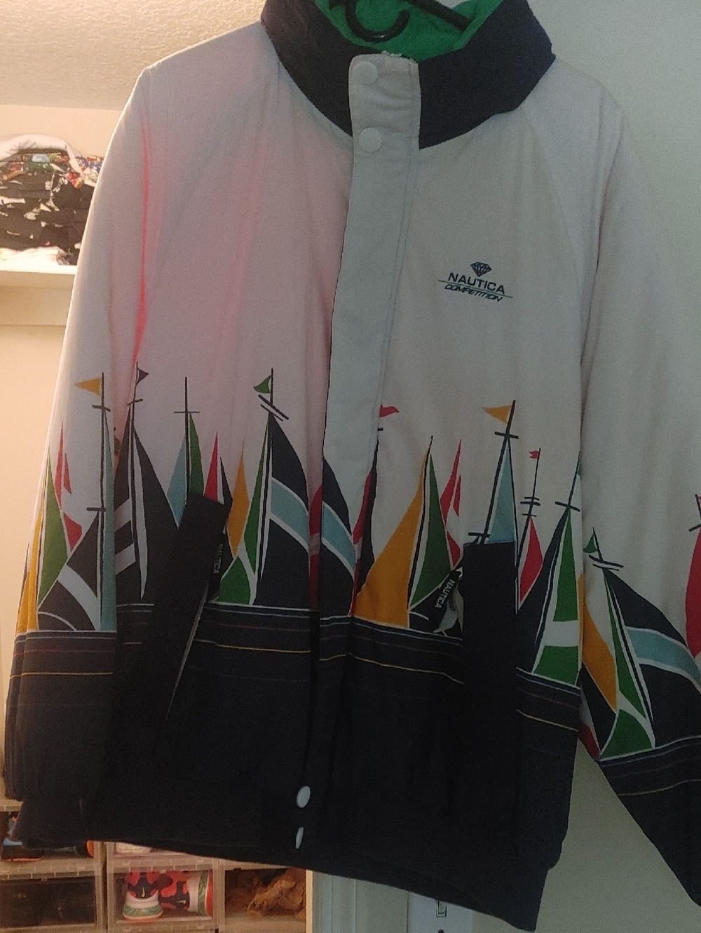 Nautica X Diamond Supply Co Sailing Graphic Puffer Jacket